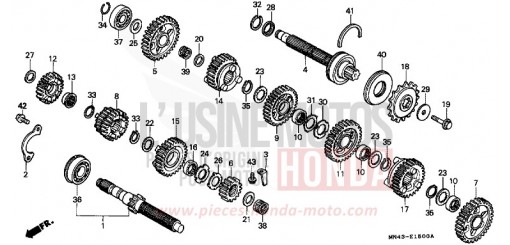BOITE DE VITESSES CBR600FK de 1989
